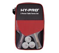 Hy-Pro Table Tennis Set - 2 Person Set, 2 Bats, 3 Balls, Storage Case, 3-Star Table Tennis Balls, Ping Pong Bats, Ping Pong Balls, 3-Star Table Tennis Balls, High Performance Bats and Balls