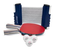 Hy-Pro Portable Table Tennis Set - With Retractable Net Up To 170cm, 2 Bats, 3 Balls, Carry case, 3-Star Balls, For Kids & Adults, Indoor, Outdoor, Ping Pong Set