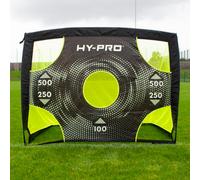 Hy-Pro 4ft x 3ft 2-in-1 Target Pop Up Flexi Football Goal - Portable Net with Carry Bag, All-Weather Design, Durable Football Training Equipment, Foldable Mini Goal for Garden, Park & Indoor Use