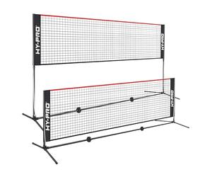 Hy-Pro Adjustable Height Net - 3-5.2 FT height, 3M/4M Width, Easy To Assemble, Lightweight, Carry Bag, Ideal Recreational Sports Net For Kids & Adults, Badminton, Tennis, Pickleball, Volleyball