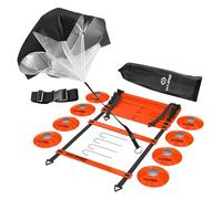 Hy-Pro Agility Training Set - Resistance Parachute, Adjustable Agility Ladder, 8 Cones, Carry Bag, Training Equipment, Great For Improving Fitness & Speed, Football Training, Sports Training