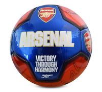 Hy-Pro Officially Licensed Arsenal F.C. Classic Signature Football | Metallic, Size 5, Gunners, Training, Match, Merchandise, Collectible For Kids and Adults, Red