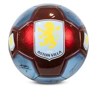 Hy-Pro Aston Villa Signature Football, Claret and Blue, Size 5, Official Team Crest, UP THE VILLA Slogan
