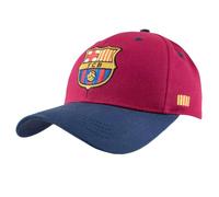 Hy-Pro Barcelona Baseball Cap - Quality Material with Adjustable Strap | Officially Licensed, Comfortable Sports Fan Accessories, Stylish Red & Navy Blue Football Hat for Men and Women, 58cm