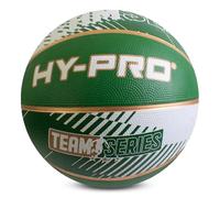 Hy-Pro Basketball Size & - Team Series, Green/White, Basketball Ball with Durable Rubber Compound, High Bounce, Pimpled Grip for Enhanced Control - Recreational Basketball for Home and court Play