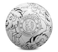 Hy-Pro Officially Licensed Chelsea F.C. Scribble Ball - Size 2 Colour in Football with 5 Colouring Pens, Stand & Pump, Football Toys, Chelsea Gifts for Boys and Girls 3+