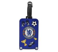 Hy-Pro Officially Licensed Chelsea Silicone Luggage Tag - Travel Accessories, Durable 10cmx6cm Bag Identifier for Suitcases, Laptop Cases & Backpacks - in Blue Chelsea Design