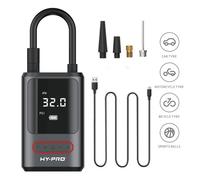Hy-Pro Electric Air Pump for Balls, Bike & Car Tyres with LCD Screen PSI Reader Cordless USB-C Rechargeable