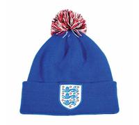Hy-Pro Officially Licensed England Bobble Hat - for Winter with Traditional Pom-Pom Design - Fan Bobble Hat for Men and Women, Blue with England Logo