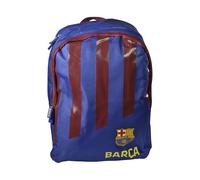 Hy-Pro FC Barcelona Crest Backpack, Blue and Maroon Striped, Multi-Compartment