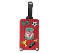 Hy-Pro Officially Licensed Liverpool Silicone Luggage Tag - Travel Accessories, Durable 10cmx6cm Bag Identifier for Suitcases, Laptop Cases & Backpacks - in Red Liverpool Design
