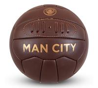HY-PRO Man City Size 5 Heritage Football - Retro Leather Gift Ball