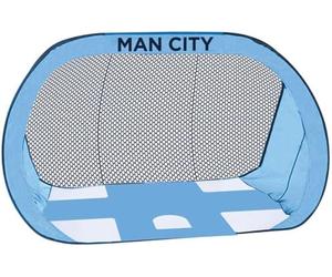 Hy-Pro Manchester City F.C. 4ft x 3ft 2-in-1 Target Pop Up Flexi Football | Officially Licensed, Portable Net with Carry Bag, Football Training Equipment, Foldable Goal for Garden & Indoor Use