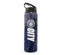 Hy-Pro Manchester City F.C. Aluminium Bottle - 750ml, Man City | Officially Licensed, Integrated Folding Straw, Leakproof, Lightweight, Great Football Gift Idea