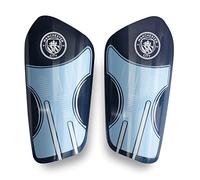 Hy-Pro Manchester City FC City DELTA Slip-In Shin Guards - Youth, Blue