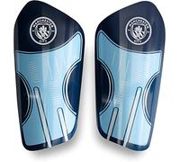 Hy-Pro Manchester City FC Man DELTA Slip-In Shin Guards - Junior, Blue