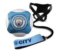 Hy-Pro Officially Licensed Manchester City Football Kick Trainer - Adjustable Waist Belt Football Training Equipment for Solo Practice, For Size 3-5 Balls - Portable System for Home & Field Use