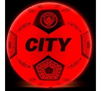 Hy-Pro Manchester City Light Up LED Football Size 5 with Impact-Activated Lights - Light Up Ball with Auto-Shutoff & Enhanced Grip for Night Games - Suitable Footballs for All Ages