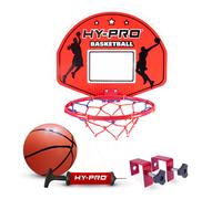 Hy-Pro Over The Door Basketball Hoop Set | Basketball & Pump Included | Indoor Outdoor Use