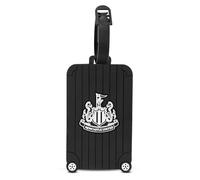 Hy-Pro Officially Licensed Newcastle United Silicone Luggage Tag - Travel Accessories, Durable 10cmx6cm Bag Identifier for Suitcases, Laptop Cases & Backpacks - in Black Newcastle United Design