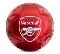 Hy-Pro Officially Licensed Arsenal F.C. Classic Signature Football | Metallic, Size 5, Gunners, Training, Match, Merchandise, Collectible For Kids and Adults, Red