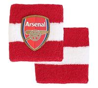 Hy-Pro Officially Licensed Arsenal F.C. Cotton Wristband| Gunners 2 Pack, Sweatband, Kids, Adult, Unisex, Moisture Wicking Sweat Bands, Football, Running, Sports, Gym, Tennis, Exercise
