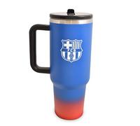Hy-Pro Officially Licensed Barcelona 40oz/1.18 L Thermal Flask & Handle - Metal Water Bottle with Straw, Portable Water Bottle for Sports & Daily Use - Stainless Steel Design