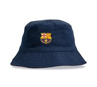 Hy-Pro Officially Licensed Barcelona Reversible Bucket Hat - Men's Bucket Hat with Team Crest, Comfortable 60cm Unisex Fit - Stylish Casual Headwear, Navy Blue & Patterned Red Football Club Design