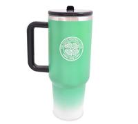 Hy-Pro Officially Licensed Celtic 40oz/1.18 L Thermal Flask & Handle - Metal Water Bottle with Straw, Portable Water Bottle for Sports & Daily Use - Stainless Steel Design