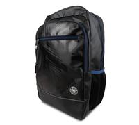 Hy-Pro Officially Licensed Chelsea FC Commuter Backpack - Football Backpack for School, Work, and Sports - Spacious Main Compartment, Front Zip Pockets & Side Mesh Bottle Holder