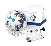 Hy-Pro Officially Licensed Colour In Tottenham Hotspur F.C. Football - Customisable Football, Merchandise, Football Crafts, Pump, Stand and Colour Pens, Size 2 Football, Ideal Football Gift Idea, 3+