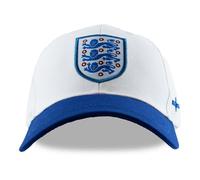 Hy-Pro Baseball Cap - Officially Licensed England - Adjustable Strap, White/Navy, 58cm