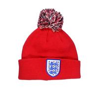 Hy-Pro Officially Licensed England Bobble Hat - for Winter with Traditional Pom-Pom Design - Fan Bobble Hat for Men and Women, Red with England Logo