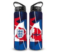 Hy-Pro Officially Licensed England FA Aluminium Bottle - 750ml, Integrated Folding Straw, Leakproof, Lightweight, Great Football Gift Idea