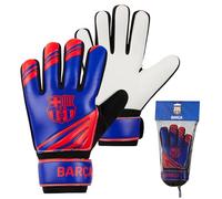Hy-Pro Officially Licensed FC Barcelona Goalkeeper Gloves for Kids and Teenagers - Non Slip Padded Palms Size 5 or 7 - Barcelona Gifts for Boys (Size 5)