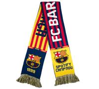 Hy-Pro Officially Licensed FC Barcelona Scarf - HD Jacquard Football Supporters' Scarf with Iconic Club Branding - Multicolour