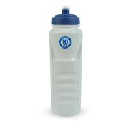 Officially Licensed Chelsea 1L Plastic Sports Bottle Hy-pro White 1L