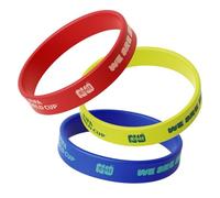 Hy-Pro Officially Licensed FIFA World Cup 2026 3PK Silicone Wristbands - 3-Pack Mens Wrist Bracelets in Red, Yellow & Blue - Official FIFA World Cup 2026 Design, 6.5cm Sports Wristband Set