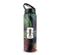 Hy-Pro Officially Licensed FIFA World Cup 2026 750ml Aluminium Water Bottle Paint Splatter - Durable Sports Hydration for Football Fans - Gym Bottle with FIFA World Cup 2026, Paint Splatter Design