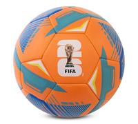 Hy-Pro Officially Licensed FWC26 Size 5 Reflex Football - Training Ball with Trophy Design & Host Nations Graphics, Football Gifts for Boys - FIFA World Cup 2026 Design, Orange