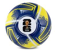 Hy-Pro Officially Licensed FWC26 Size 5 Turbine Football - Training Ball with Trophy Design & Host Nations Graphics, Football Gifts for Boys - FIFA World Cup 2026 Design, Blue