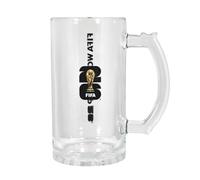 Hy-Pro Officially Licensed FIFA World Cup 2026 Stein Glass 480ml - Collectible Beer Mug for Supporting Your Favourite Team with Trophy Logo & Lettering - World Cup Glass Tankard