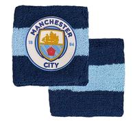 Hy-Pro Officially Licensed Manchester City F.C. Cotton Wristband| Man City, 2 Pack, Sweatband, Kids, Adult, Unisex, Moisture Wicking Sweat Bands, Football, Running, Sports, Gym, Tennis, Exercise