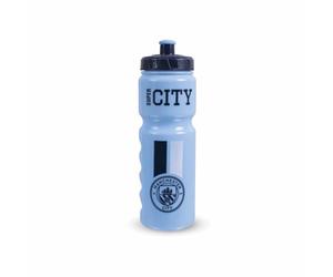 Hy-Pro Officially Licensed Manchester City F.C. Plastic Bottle - 750ml, Water Bottle, 0.75L, Reuseable, Retractable Nozzle, Lightweight, Sports Bottle, BPA Free, Great Man City Gift Idea