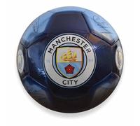 Hy-Pro Officially Licensed Manchester City F.C. Signature Football - Metallic, Size 5, Man City, Training, Match, Merchandise, Collectible For Kids and Adults