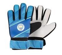 Hy-Pro Officially Licensed Manchester City FC Goalkeeper Gloves - Junior, Fuse Design, Man City, Goalie, with Strong Palm Girp for High Performance, Boys and Girls