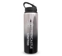 Hy-Pro Officially Licensed Newcastle F.C 750ml Aluminium UV Water Bottle | Integrated Folding Straw, Neochrome Finish, Leakproof, Lightweight, BPA Free