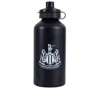 Hy-Pro Officially Licensed Newcastle United F.C. 500ml Aluminium Waterbottle - Black, Intergrated Spout, Matt Finish, NUFC, Leakproof, Lightweight, Cap, Lid, 0.5L, Newcastle Merchandise