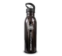 Hy-Pro Officially Licensed Newcastle United F.C. Aluminium UV Bottle - 700ml, Fade Design, Metallic, Stainless Steel, Intergrated Folding Straw, Leakproof, Lightweight