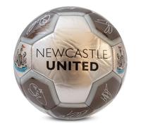 Hy-Pro Officially Licensed Newcastle United F.C. Signature Football - Metallic, Size 1, NUFC, Training, Match, Merchandise, Collectible For Kids and adults
